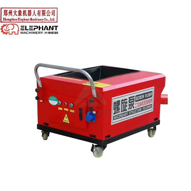Customized Heavy Duty Construction Pump Designed For Continuous Cement Transfer In Residential Commercial Projects Screw Mortar