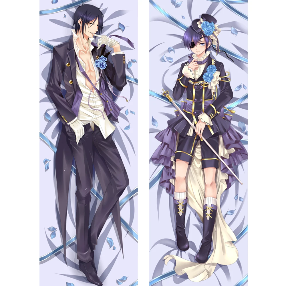 

Anime Decorating Pillow Case Black Butler Ciel Phantomhive Dakimakura Double Side Print Hugging Body Cushion Cover Otaku Waifu