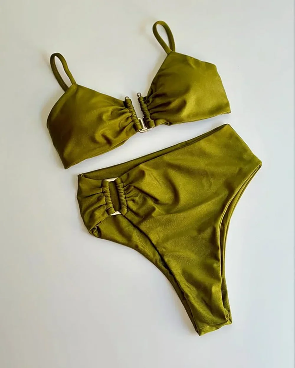 

Bandeau Bikini Push Up Women Swimsuits 2026 Sexy Female Swimwear Brazilian Bikini Set Thong Biquini Swim Suits Solid Beachwear