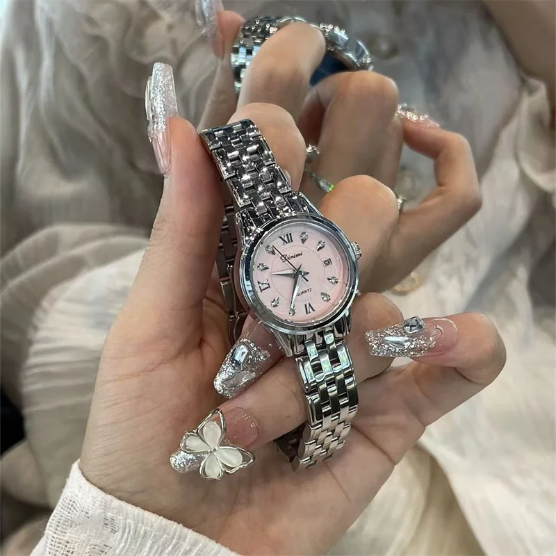 Relógio elegante de alto valor para mulheres artístico 2025 novo estilo relógio feminino genuíno relógio feminino acessórios femininos, presente feminino