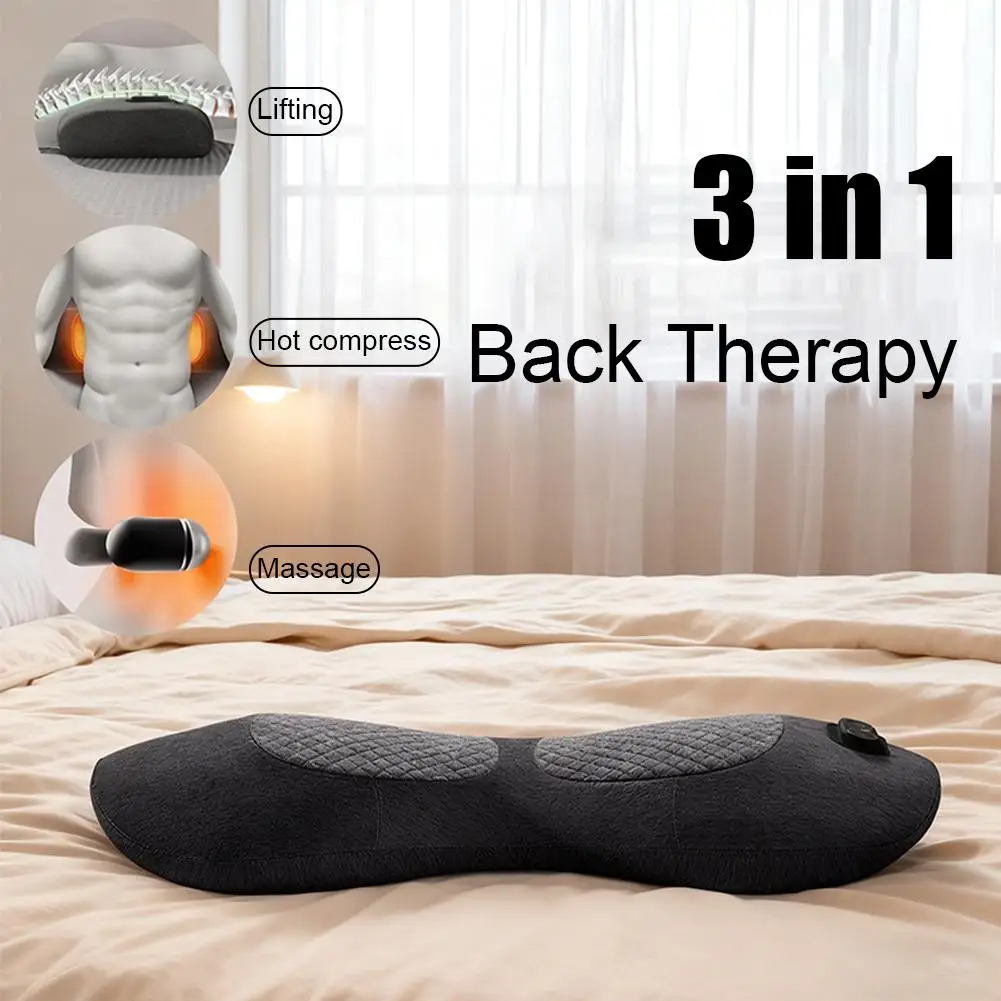 Multi-functional 3 In 1 Back Therapy Massager With Relief Bed Sleeping Shiatsu Deep Tissue Portable Shoulder Lower Back Pain Rel