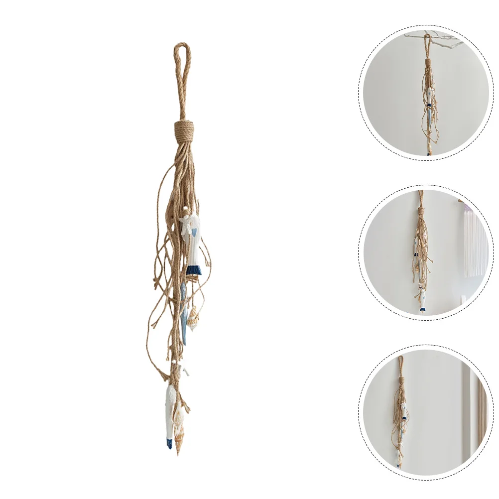 

Mediterranean Wall Decor Fish String Pendant Home Beach Room Nautical Bathroom Hanging Wall Art Ocean Coastal Ocean Decor