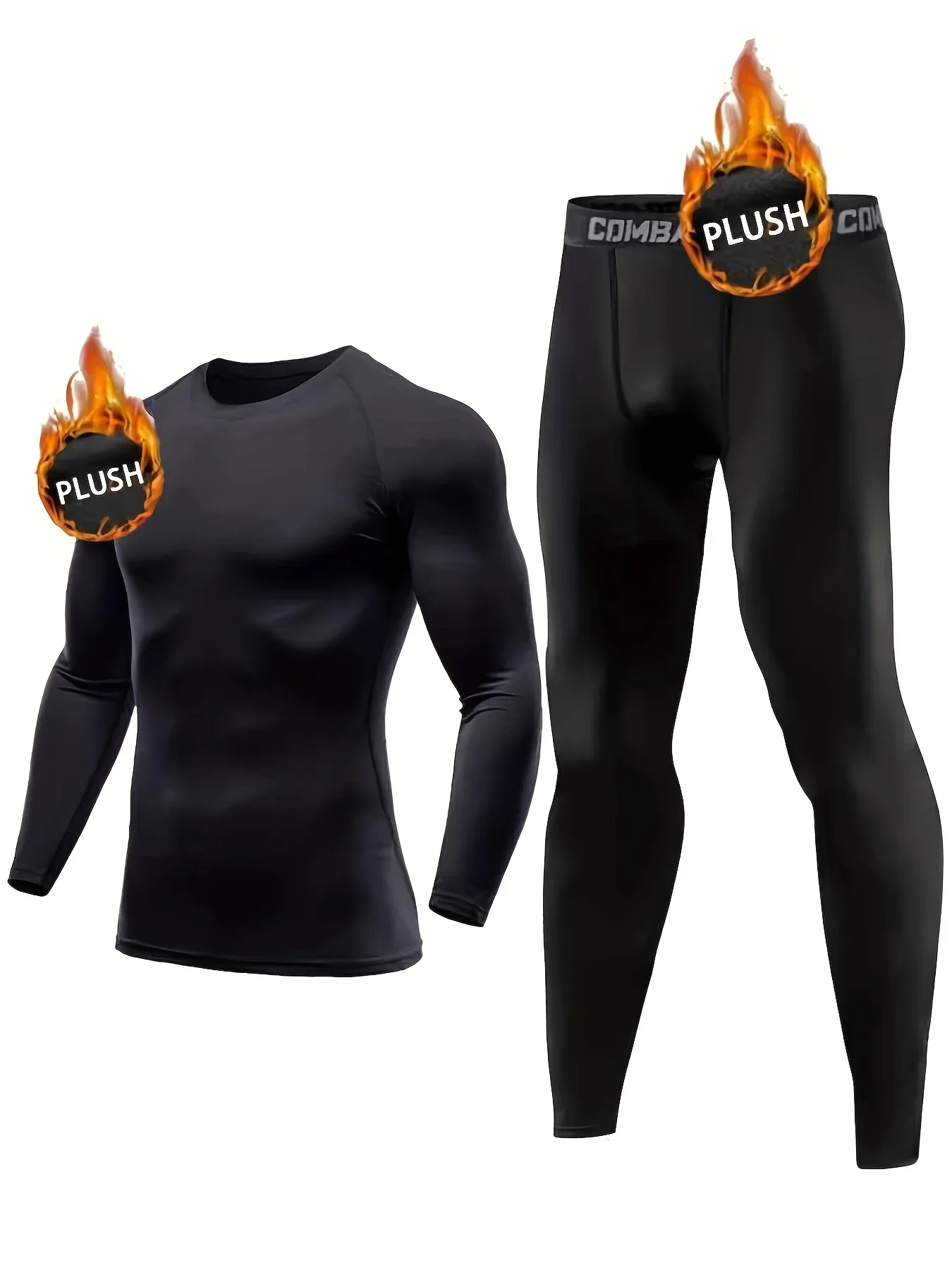 

Men's cold-proof suits, outdoor training clothing for warmth, compression sportswear for warmth, running and skiing sports
