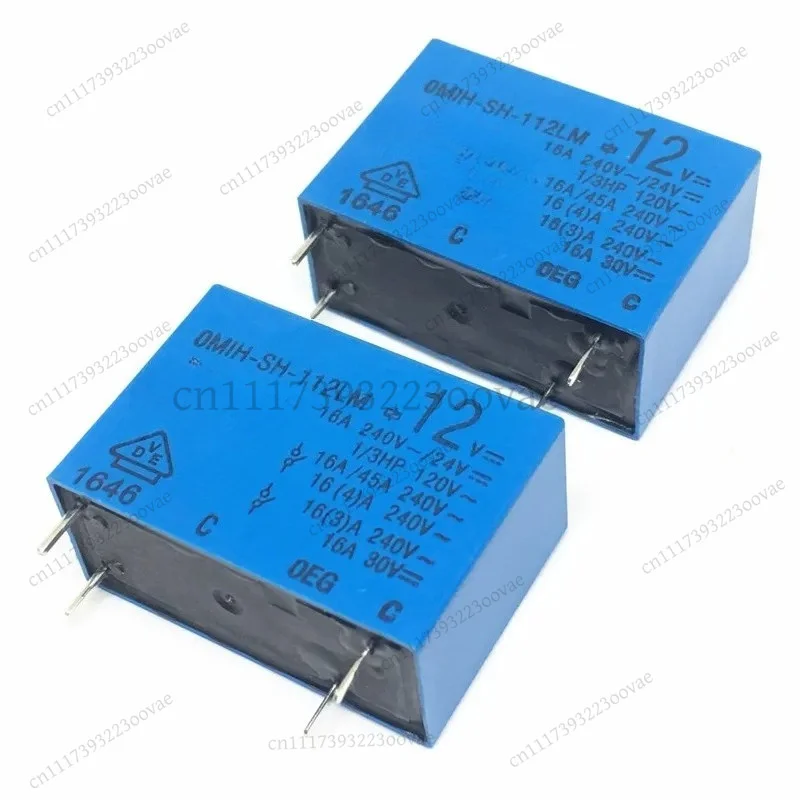 5Pcs New Power Relay OMIH-SH-112LM OMIH-SH-124LM 16A 4Pin 12V 24V DC Electromagnetic Switch High Current Automotive PCB Module