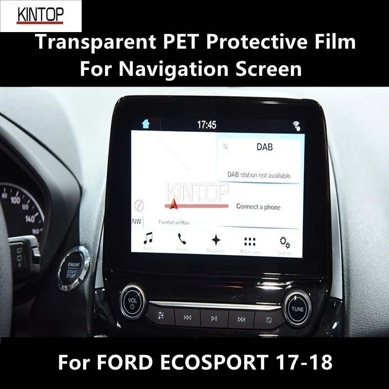 

For FORD ECOSPORT 17-18 Navigation Screen Transparent PET Protective Film Anti-scratch Accessories Refit