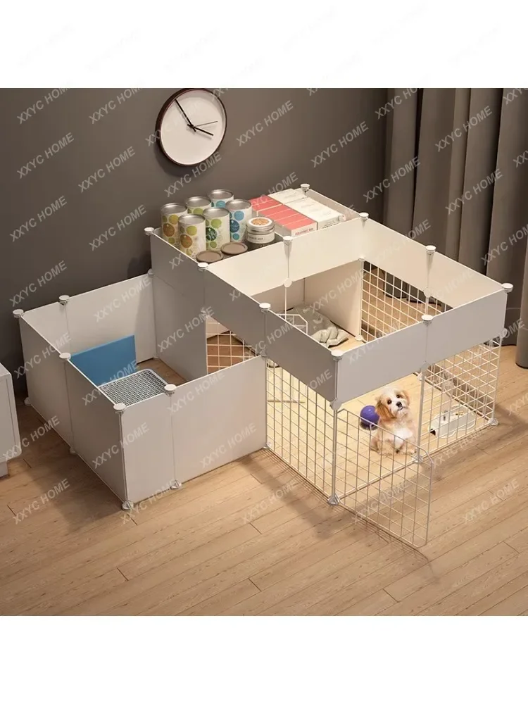 Dog Crate One Bedroom One Living Room One Bathroom Kennel with Toilet Pet Fence Fence Indoor Cat Villa Rabbit Medium-Sized Dog