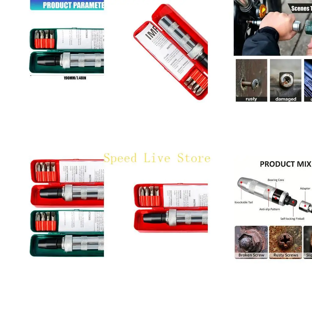 547C Industrial Screw Removal Set with Ergonomic Grip Suitable for Hard Job