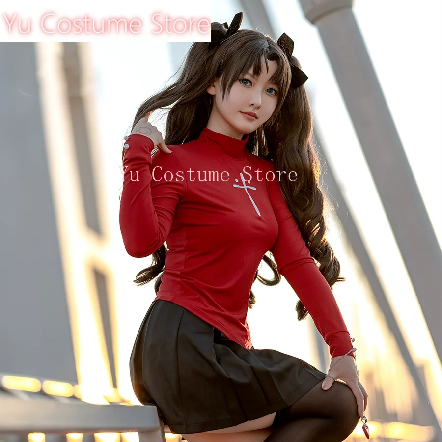 

Fate/stay Night Tohsaka Rin Red, обычная одежда, женский костюм для косплея, потому что игра, аниме, вечерние униформа, одежда для ролевых игр на Хэллоуин