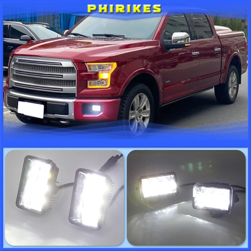 

1Set DRL LED Daytime Running Lights LED Fog Lights High Low Beam Light Fog Lamp For Ford F150 2015 2016 2017 2018 2019