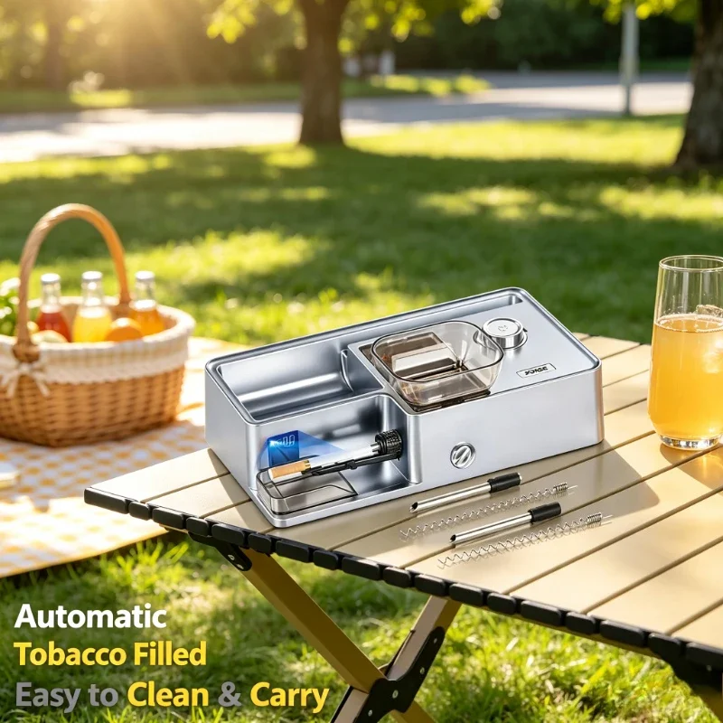 New Automatic Tobacco Injector Machine 3 In 1 5.5/6.5/8mm Cigarette Tube Filler With Tweezers