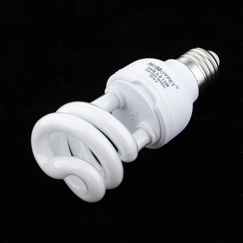 Reptile Heat Lamp Bulb UVB Spiral Glass Bulb Lighting for Amphibians Tropical and Desert Terrarium Use