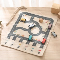 Children Traffic Car Map Boy Girls Educational Toy 35*31 CM Road Mat Baby City Traffic Road Map Cartoon City Rug Kids Toys Games