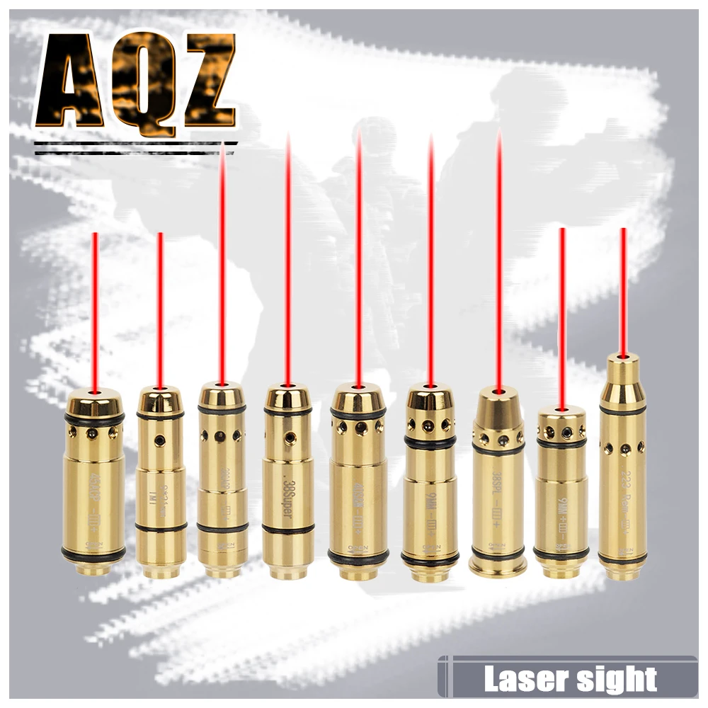 Tactical Dry Fire Training Bullet Red Laser Sight，9mm Sight，for Tactical Hunting 380ACP, 40 .45ACP,38SPL