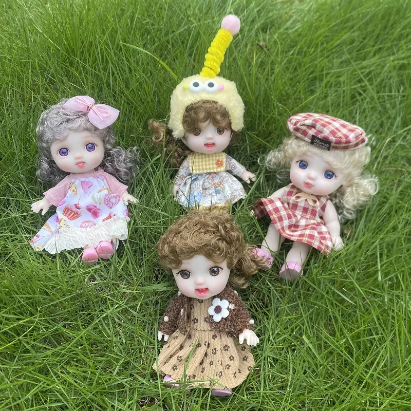 

17 cm vinyl reborn doll, cute baby dress-up,bjd doll, children's set gift