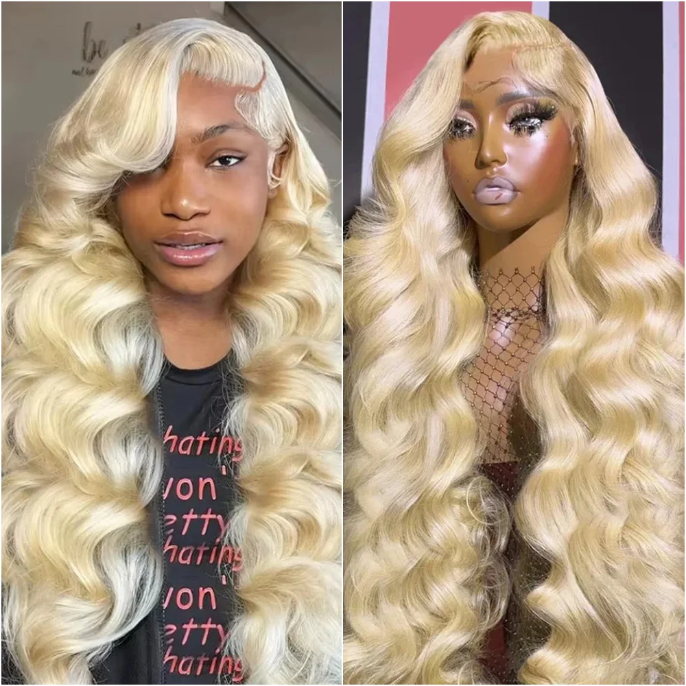 

#613 Body Wave 13x6 Hd Lace Frontal Wig 200 Density Honey Blond 13x4 Transparent Lace Front Human Hair Wigs For Women