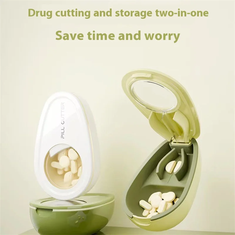 Portable Pill Divider Quarter Pill Cutting Pill Box One Point Two Pill Cutter Medication Organizer Storage Storage Case