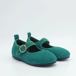 Brand Velvet Mary Jane Baby Girls Flat Shoes Honorable Vintage Color Little Kids Casual Garden Shoes Children's Dancing Shoes