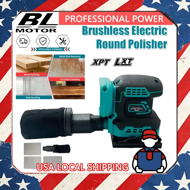 

Fit Makita Cordless Sander Lithium Sandpaper Machine Handheld Sanding Furniture Flat Polishing Machine Fit 18V Battery