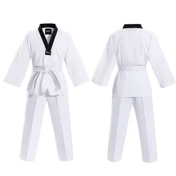 Taekwondo Uniform Dobok Adult Children's Competition Long-Sleeved Shirt & Pants Set Gymnasium TKD Training Suit