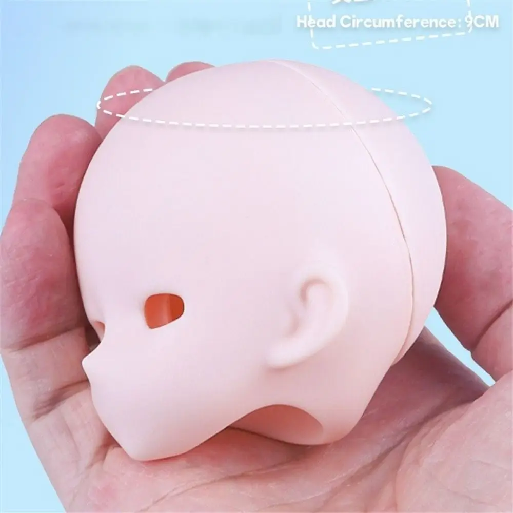 Kein Make-up zu öffnender Bjd-Babykopf, PVC, Anime-Stil, 1/4 BJD, Anime-Headsculpt, weiße Haut, Bjd-Puppenkopf, Make-up-Übung