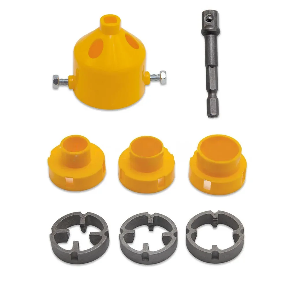 

PVC Pipe Threader Kit With 1/2 3/4 Inch Dies Pipe Threader Pipe Round Die For PVC Plastic Pipes Electric Drill Parts