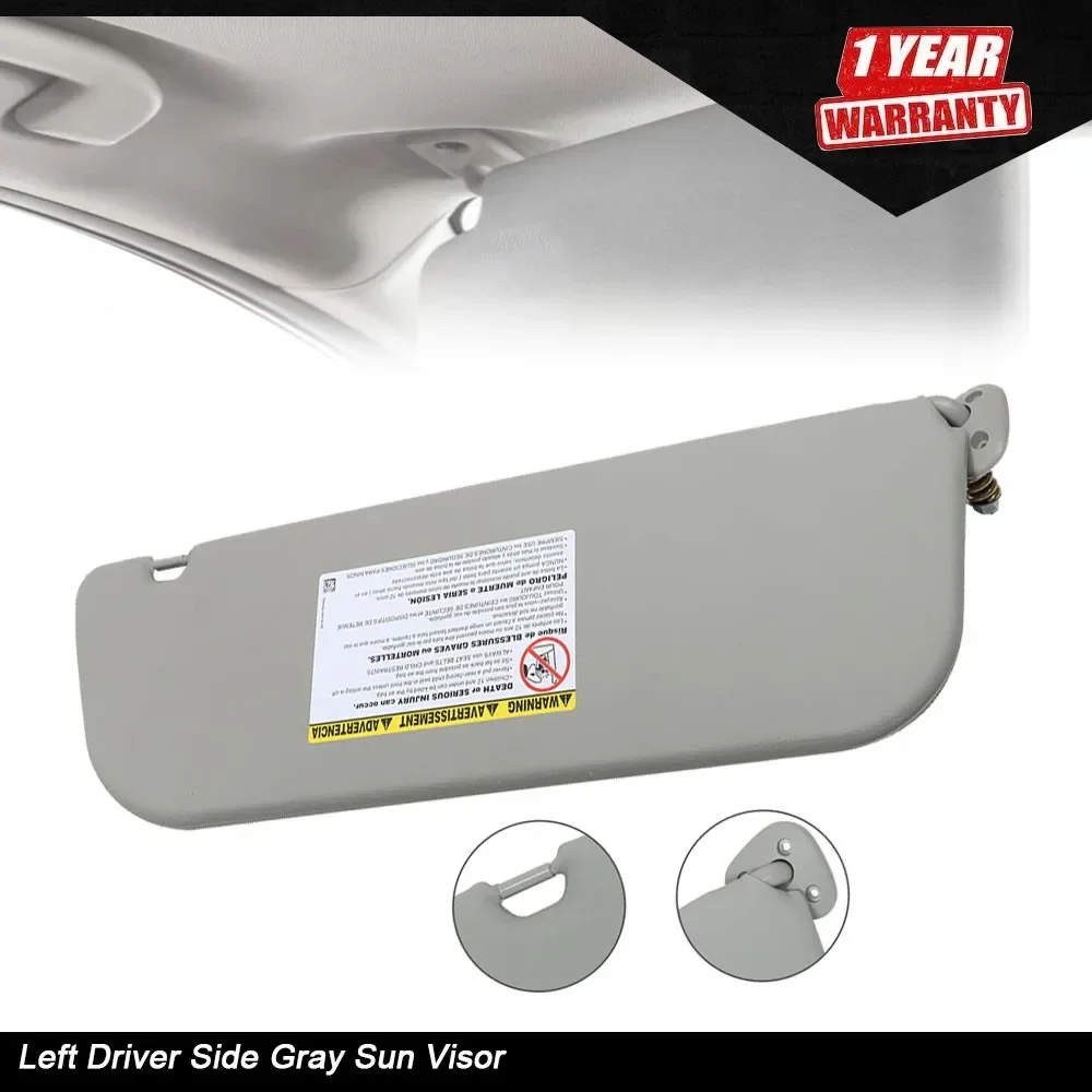 For Ford E150 E250 E350 Van 09-14 9C2Z-1504105FA Sun Visor Left Driver Side Gray