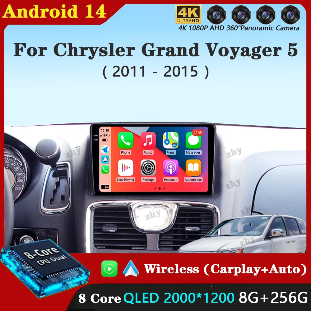 

Android 14 Carplay Car Radio For Chrysler Grand Voyager 5 2011 - 2015 Navigation GPS Multimedia Player Stereo WiFi Auto DSP BT