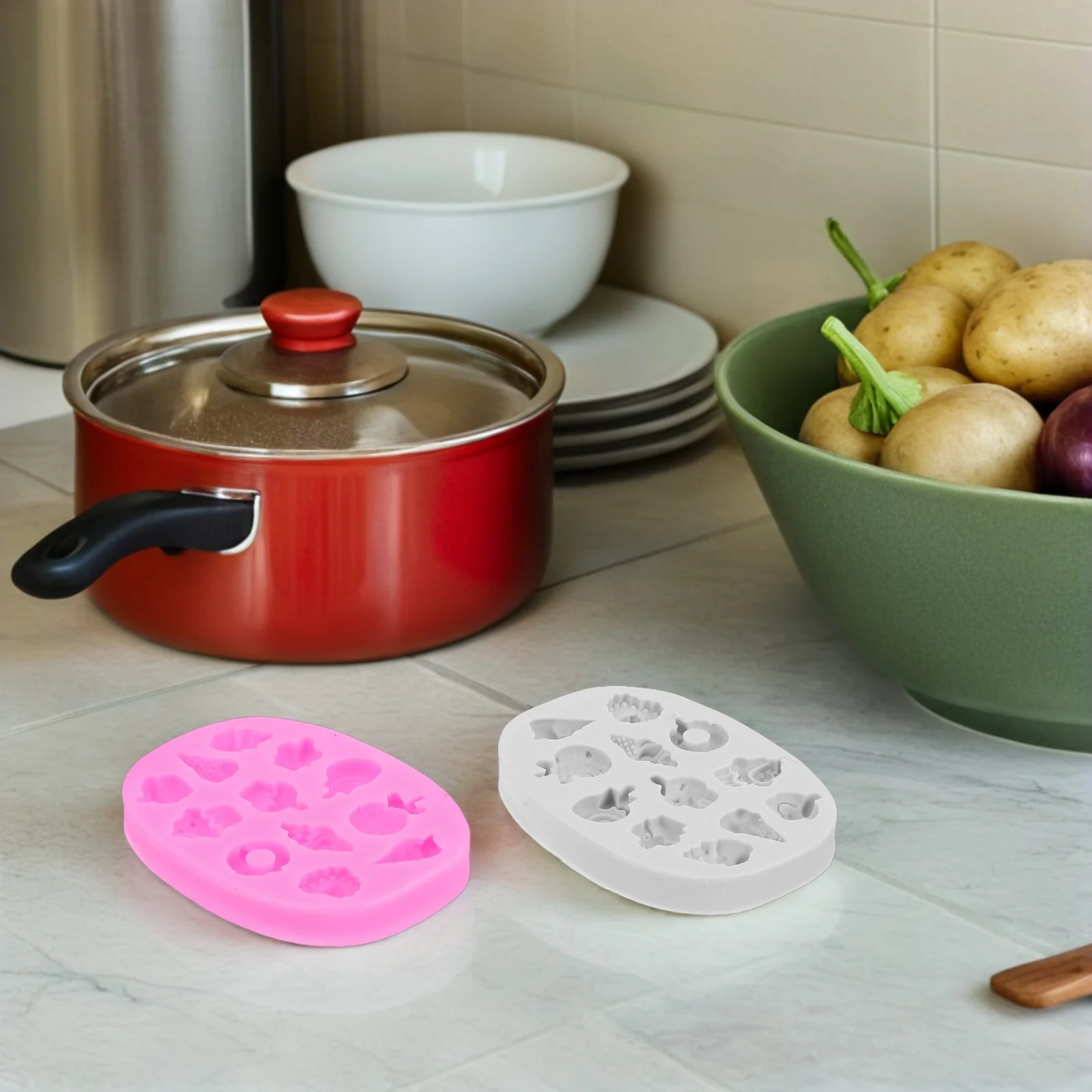 

4 шт. силиконовые формы для помадки, антипригарные многоразовые формы для десертов для духовки, морозильной камеры, торта, мороженого, шоколадных конфет, выпечки