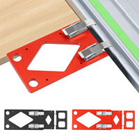 Track Saw Square Guide with Edge Support CNC Machined Aluminum Alloy 90 Degree Right Angle Guide Circular Saw Accessory for Cuts