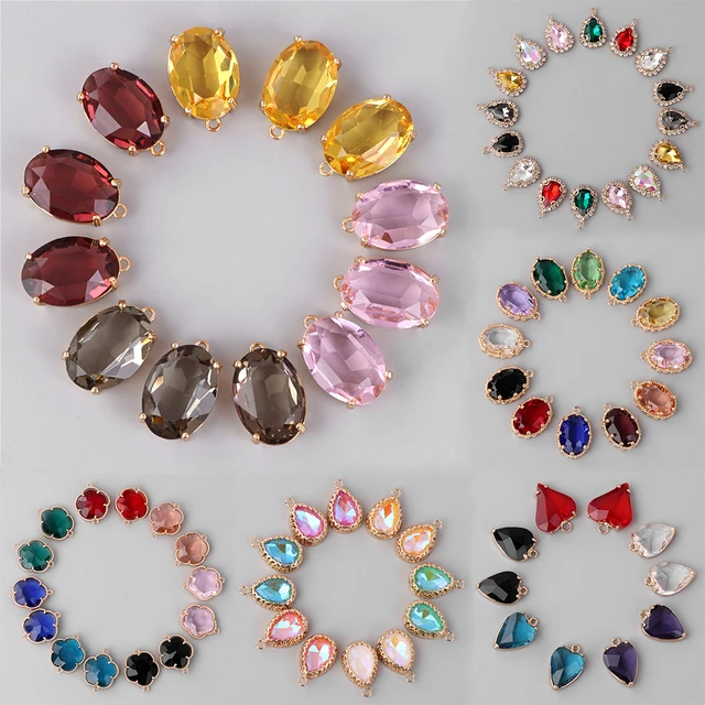 Wholesale 5pcs Various Polished Glass Crystal Pendants Charms For DIY Earrings Necklace Making Jewelry Supplies Accessories AliExpress