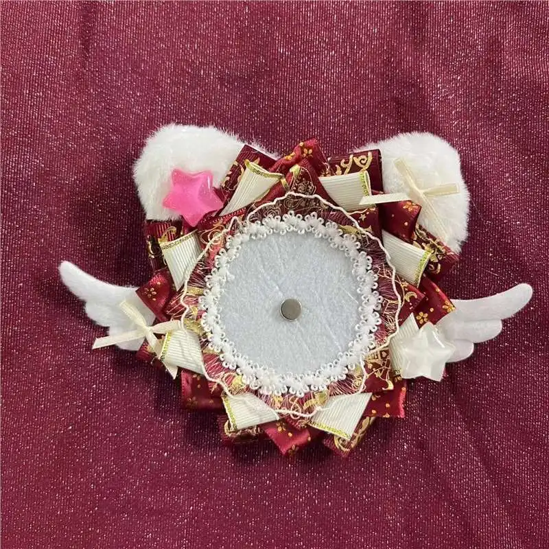 1pc Angel Cat Badge Decor Base, Badge Tray, Cute Ornament for Anime Itabag Decoration