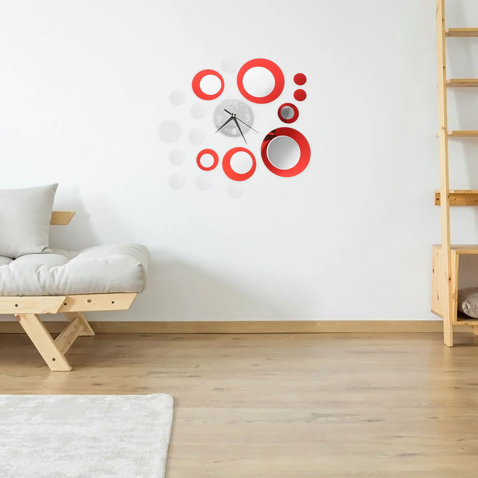 

Circular Art Wall Clock Home Decor Mirror Sticker DIY Acrylic Clock 3D Mirror Wall Decal For Living Room Bedroom Kitchen Office