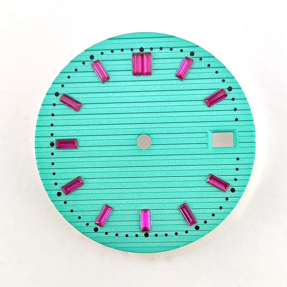 Quadrante dell'orologio da 29,8 mm Quadrante NH35 Quadrante colorato Quadrante con diamanti Quadrante dell'orologio NH36 Cassa NH35 adatta per movimento NH35/NH36