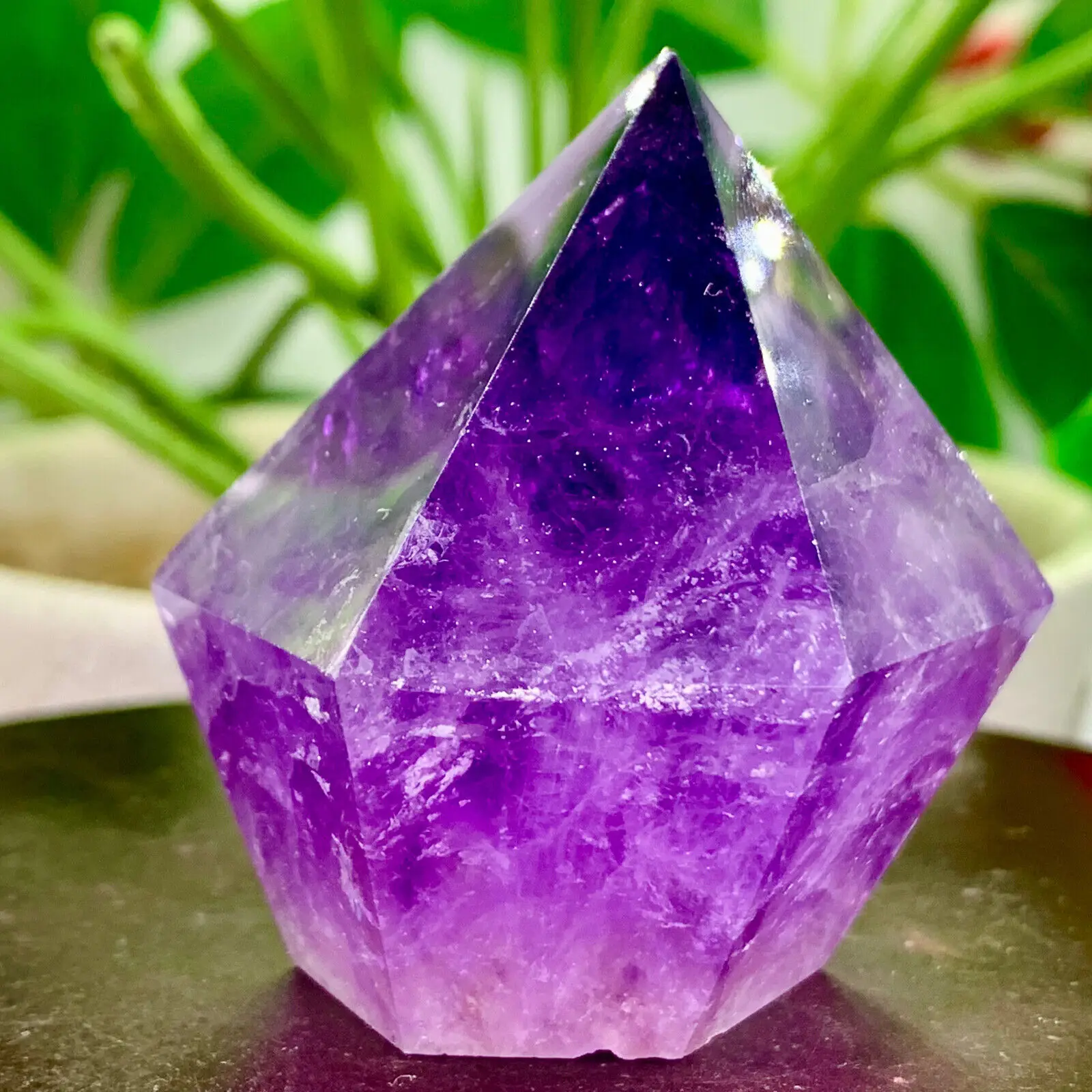 High Quality Natural Purple Crystal Tower Energy Healing Wand