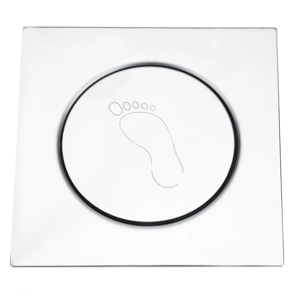 Durable Stainless Steel Pedal Bounce Floor Drain Square Removable Cover Grate Shower Drain Floor Drain Basement
