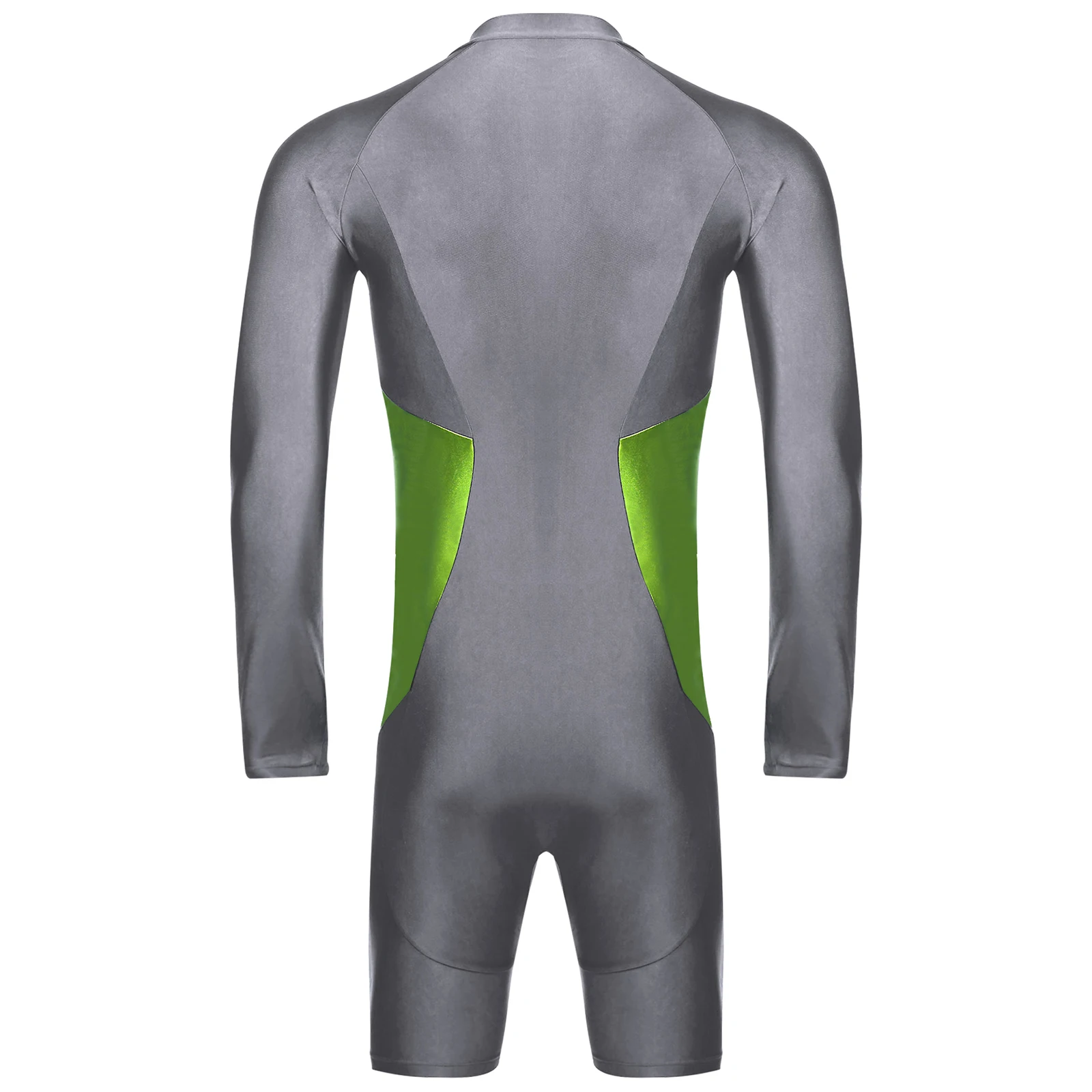 Maillot de bain une pièce pour hommes, combinaison courte, manches longues, bloc de couleurs, pour la natation, la plongée en apnée, le surf, nouvelle collection 2025