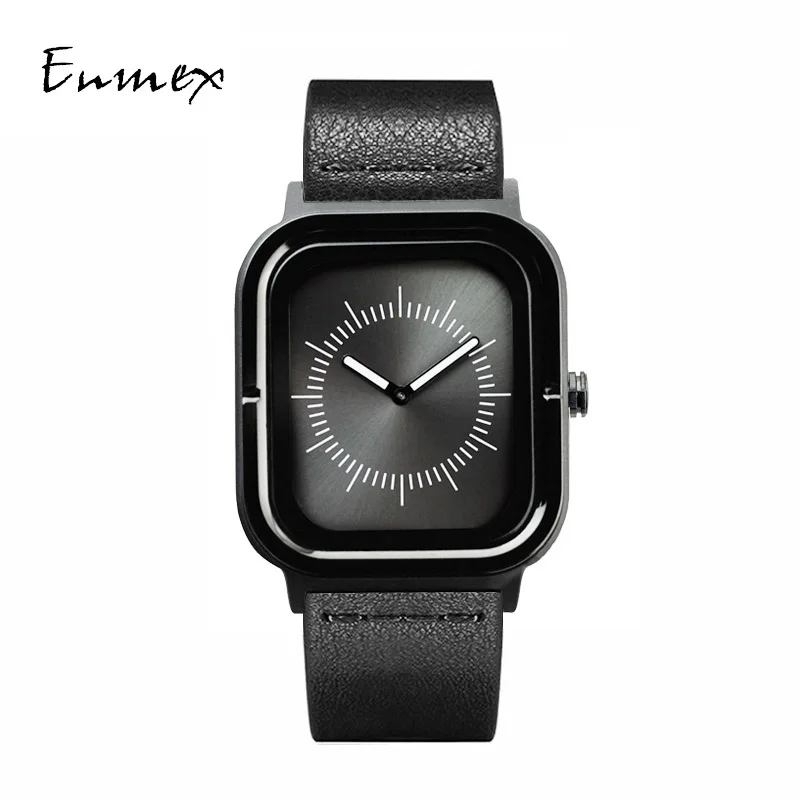 

2023 Enmex creative stylish men watch wristwatch Solar pattern Genuine Luminous hands fashion Stylish men quartz watch