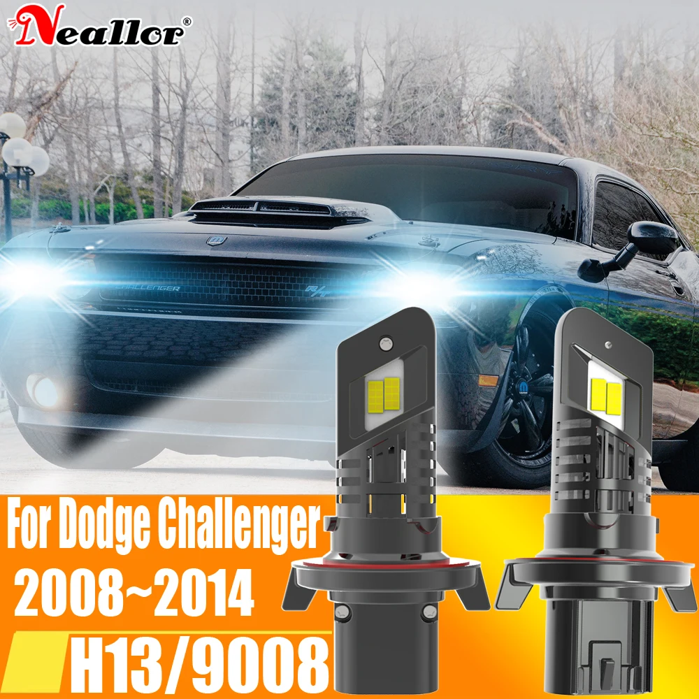 

2 шт., Автомобильные светодиодные лампы H13 9008 12 В 55 Вт для Dodge Challenger 2008 ~ 2014