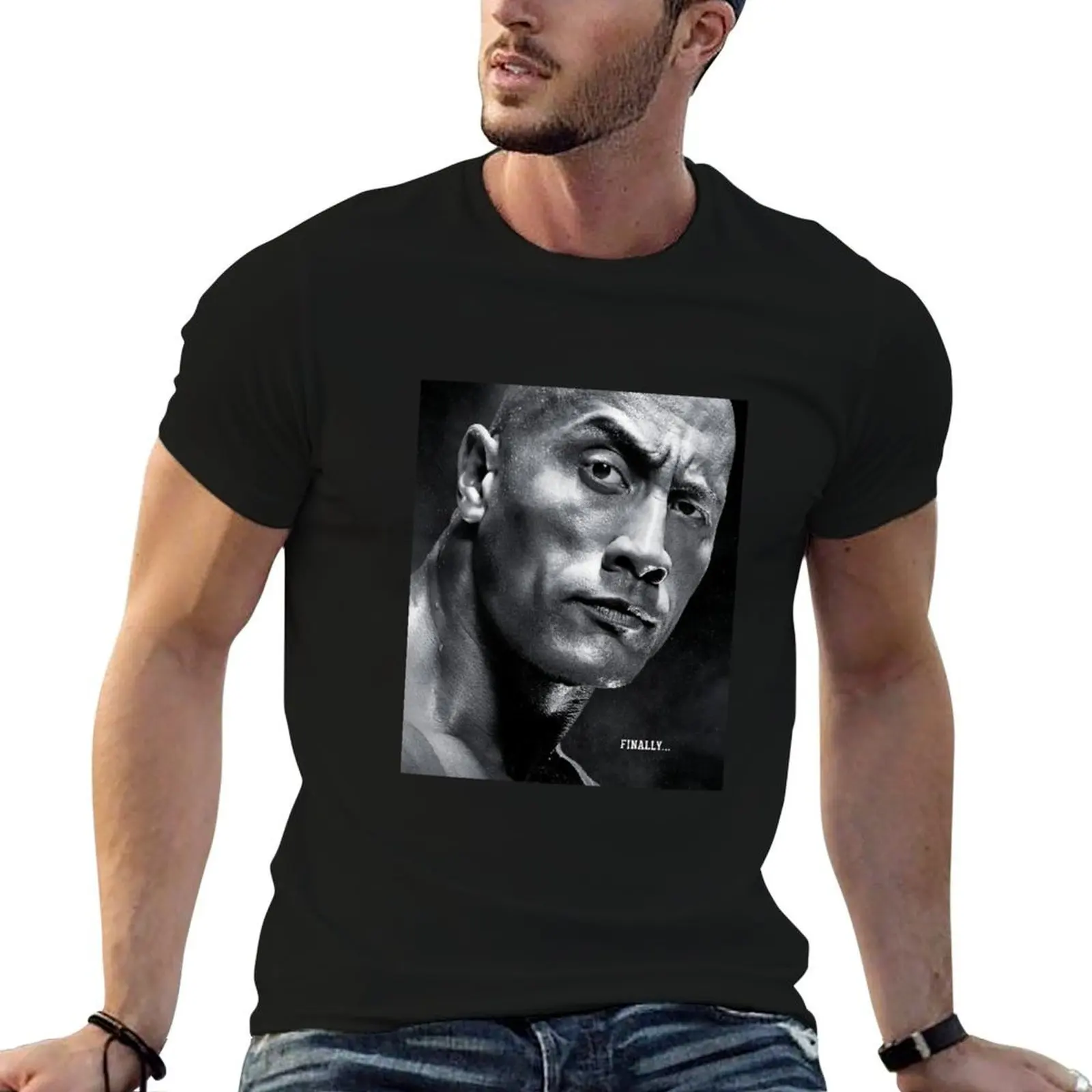 

quality the t t johnson man rock T-Shirt mens man shirt dwayne brand graphic shirts shirts luxury plain high t