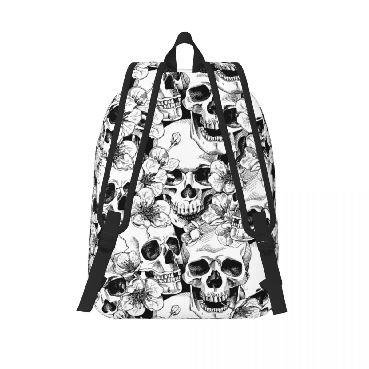 Mochila De calavera fresca para hombres y mujeres, bolsas de libros para estudiantes de secundaria primaria, mochila de día para senderismo