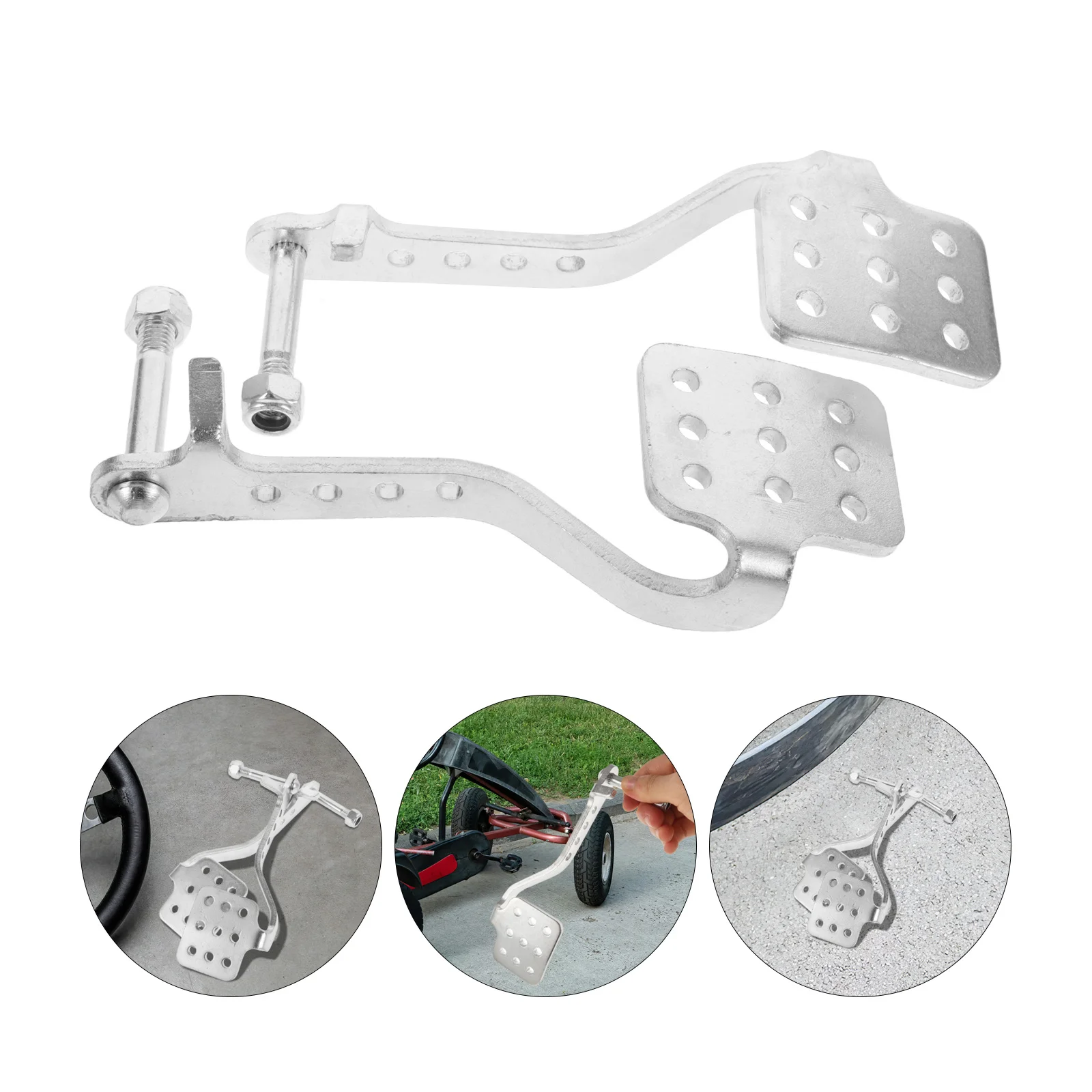 

1Pair Go Kart Throttle Pedal Kit Precise Control Smooth Driving Experience Ergonomic Design Sturdy Aluminum Easy Installation