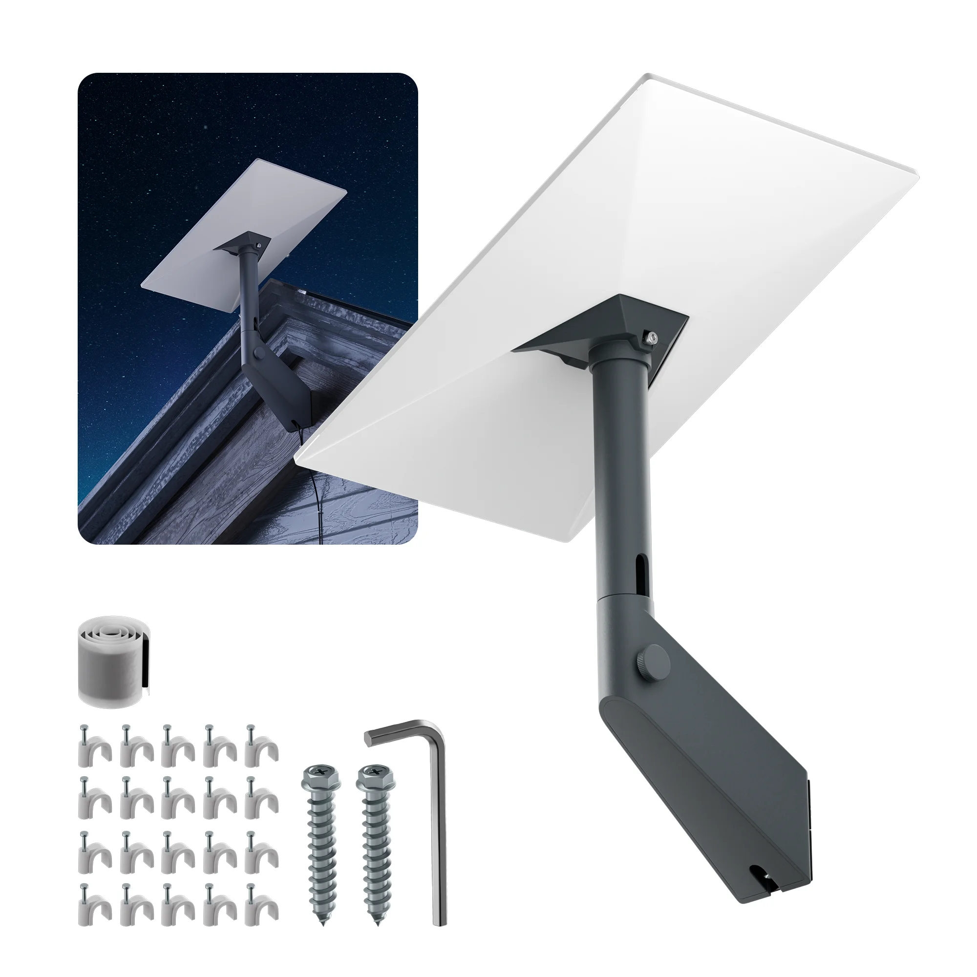 Starlink Standard 4/4X/Gen3 Wall Mount, OEM Gen 4/V4 Original Mount Aluminum Home Mounting 360° Adujustable