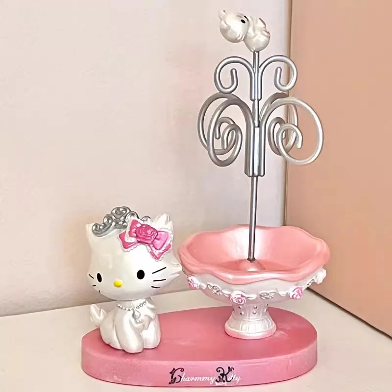 

Sanrio Hello Kitty Anime Figures Cartoon Characters Kawaii Jewelry Boxes Decoration Toys Collect Ornaments Children Gifts