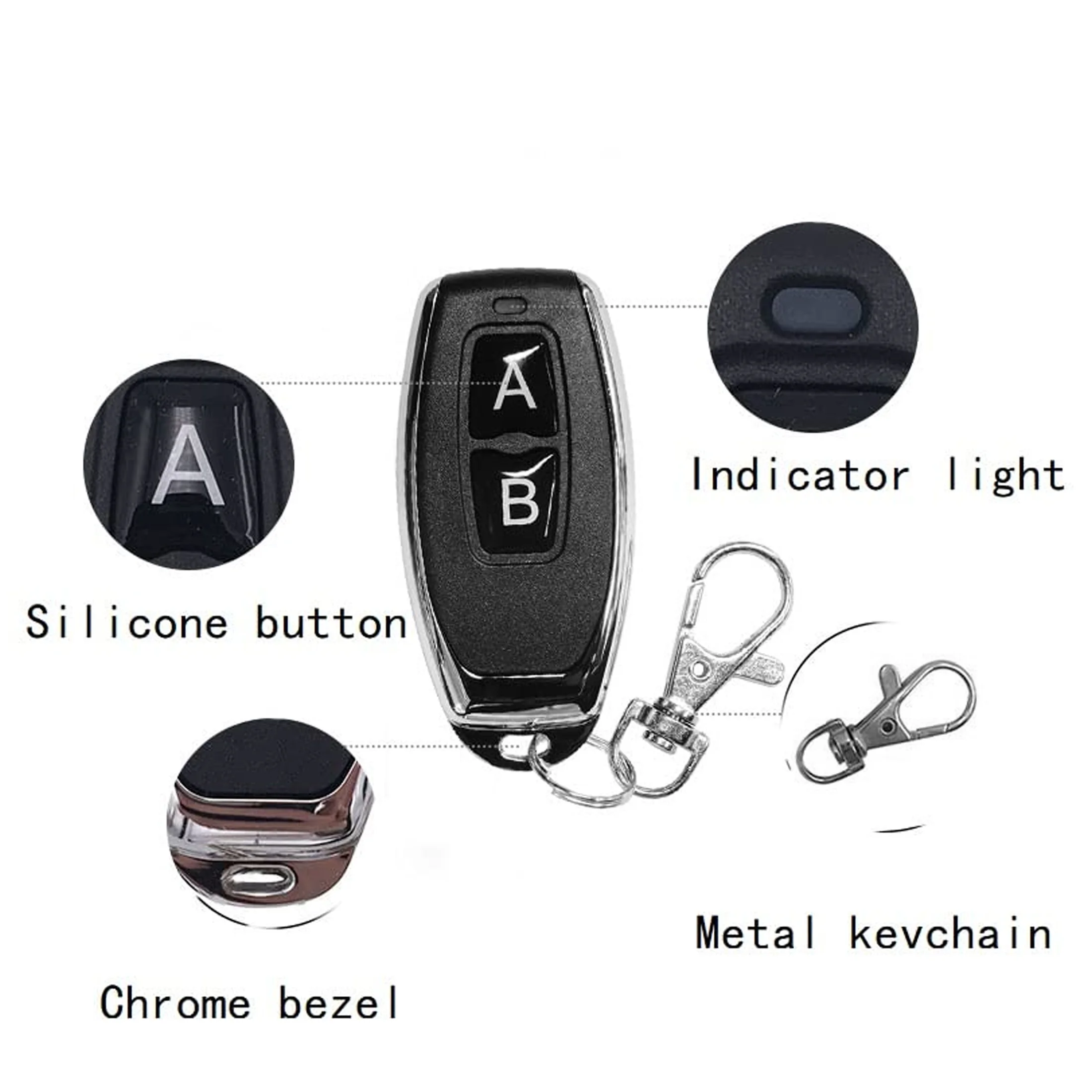 10PCS 433mhz Remote Control Transmitter Momentary/Latching/Toggle Mode Self Locking Switch Relay Interlock Garage Door Keychain