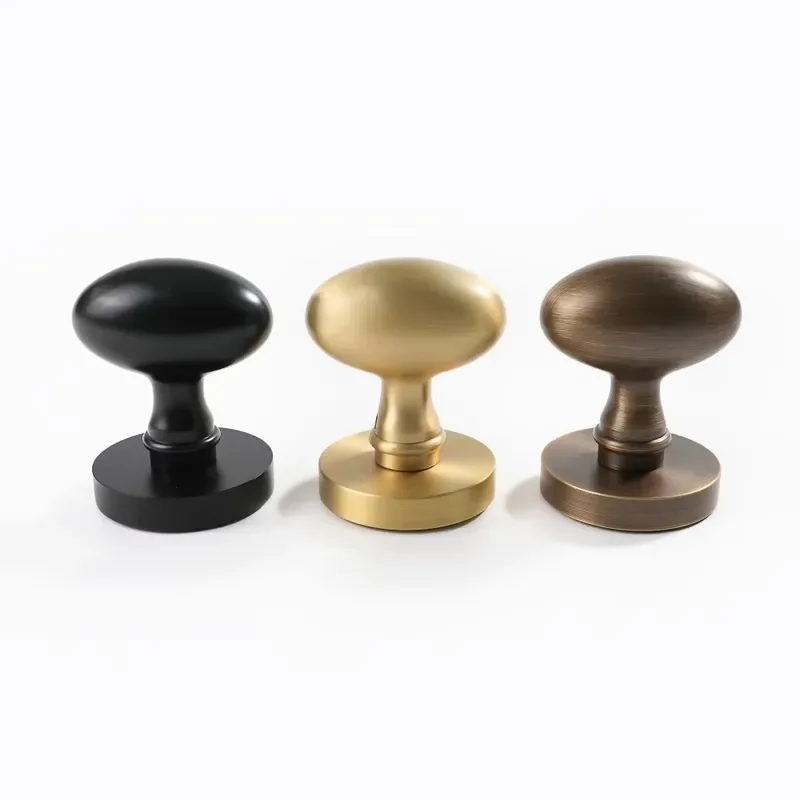 Modern Gold Black Oval Cabinet Handle Pure Copper Kitchen Furniture Knob High Quality Hardware Accessories for Drawer Door