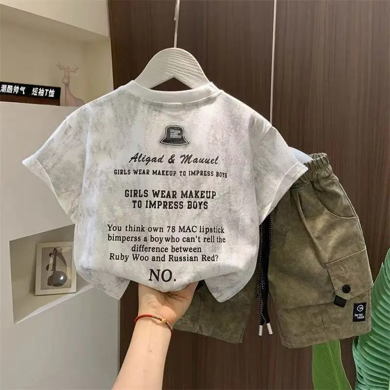 New Summer Infant Boys Clothing Suits Children Casual T-Shirt Shorts 2Pcs/Set Toddler Baby Girl Clothes Costume Kids Tracksuits