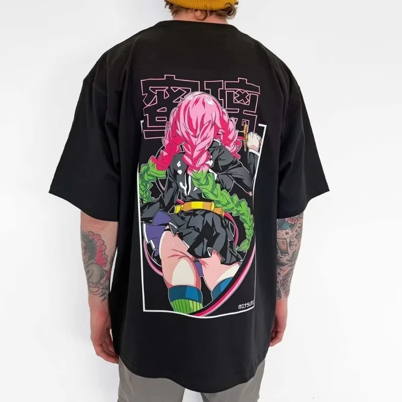 2026 Neues Heißes Sommer-T-Shirt 2026 Demon Slayer Kanroji Mitsuri aus Baumwolle für Kinder_Männer_Frauen Mode Lässiges Cosplay T-Shirt Y2k