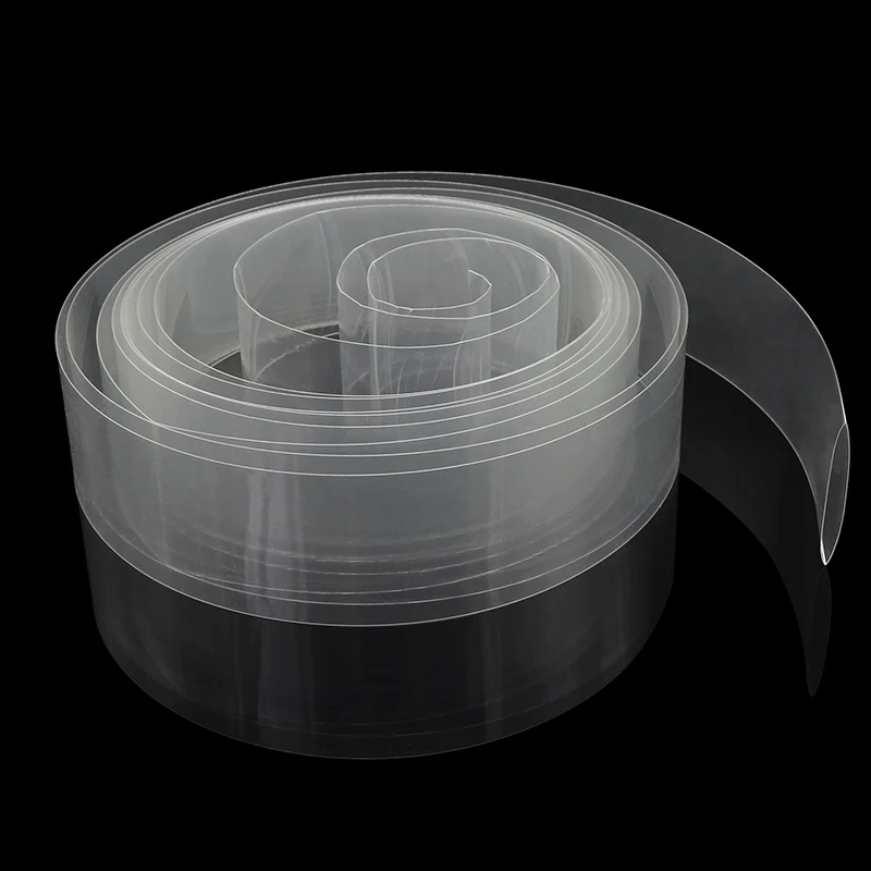 Clear 18650 Lipo Battery PVC Heat Shrink Tube Width 17mm~80mm Insulated Film Wrap lithium Case Cable Sleeve 300V Cable Protector