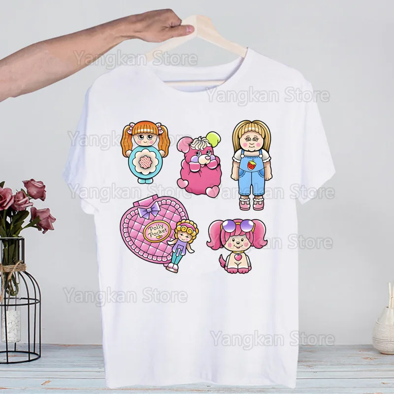 Polly Pocket T Shirt Men New Casual Short Sleeve Tshirt Homme Manga Unisex T-shirt Tees