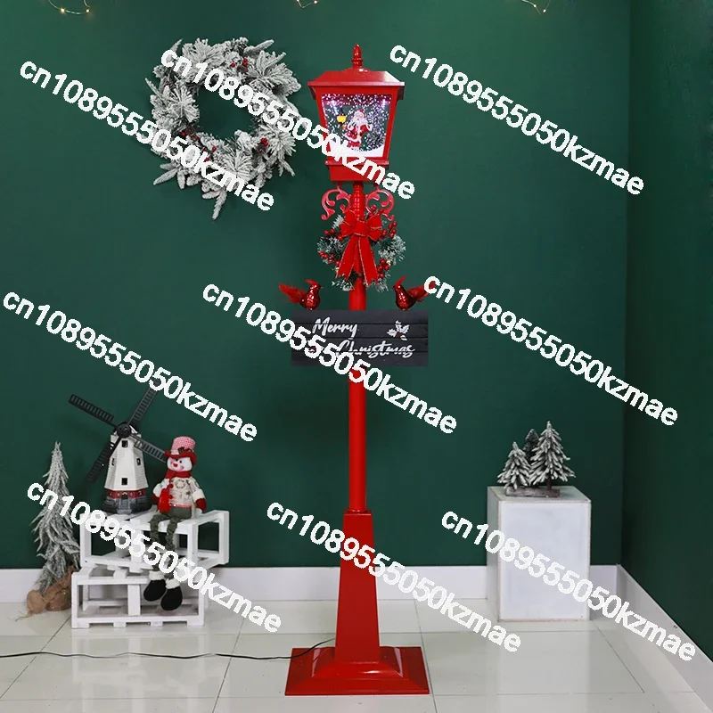 Christmas Outdoor Interior Decoration Single Head Christmas Street Post Light Classical Design Light